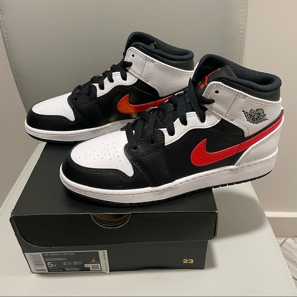 Nike Shoes - 2021 Nike Air Jordan 1 Mid 'Chile Red' Size 5Y or 6.5 Women